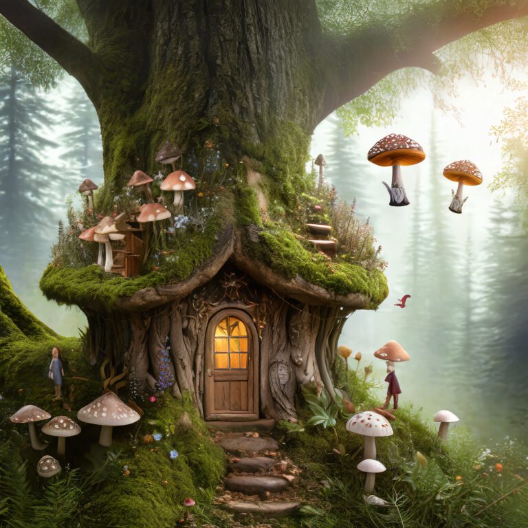 Mushroomhouse in the wood 1